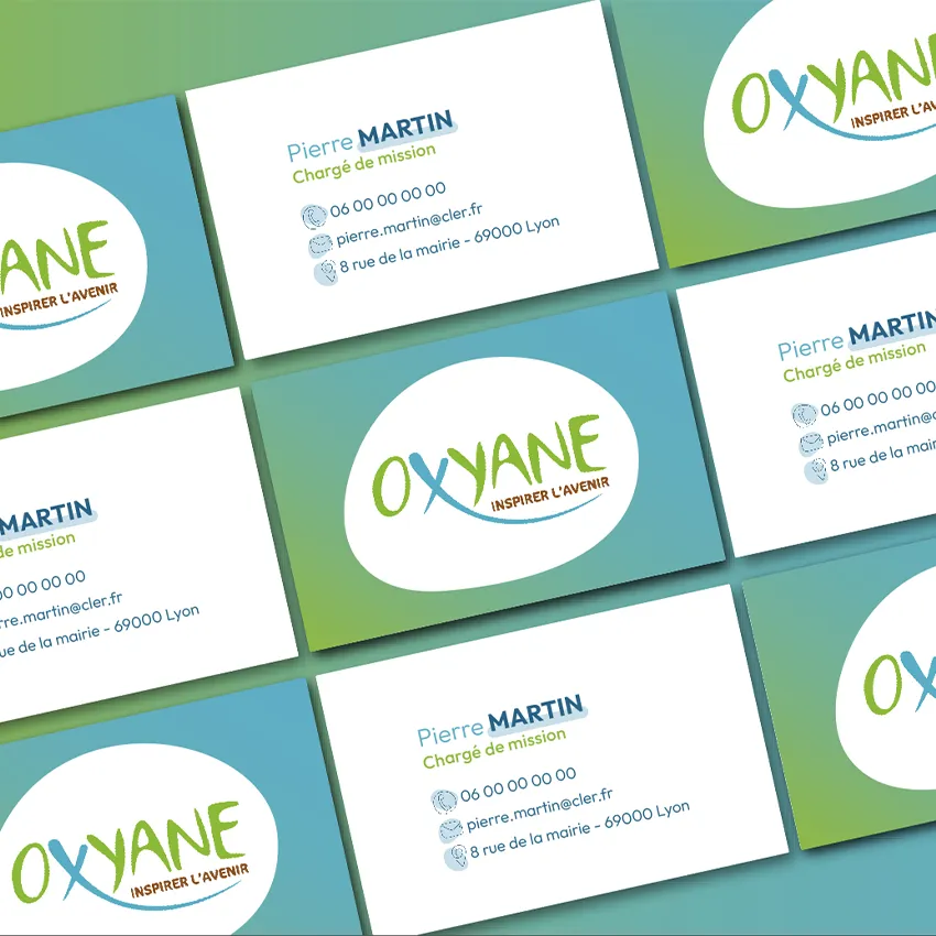 Oxyane, cartes de visite